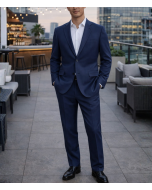 Navy Blue Premium Wool Suit